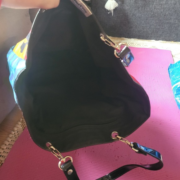 Romero Britto Tote Bag A New Day Heart Shoulder Bag Artist Large Carry On Purse - Picture 7 of 8